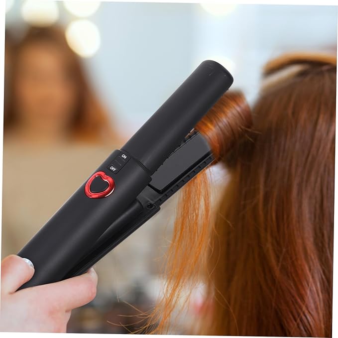 LIFKOME USB Portable Hair Curling Iron Straightener Curler Cordless Flat Iron for Home Travel Use