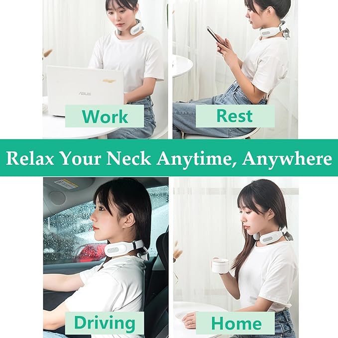 Vitality Magic Pro 2.0 Neck Massager - Upgraded Neck Massager【4 Heated Heads】【6 Massage Modes】【14 Adjustable Gears】 Ergonomic Design Portable Lightweight (1 PC)