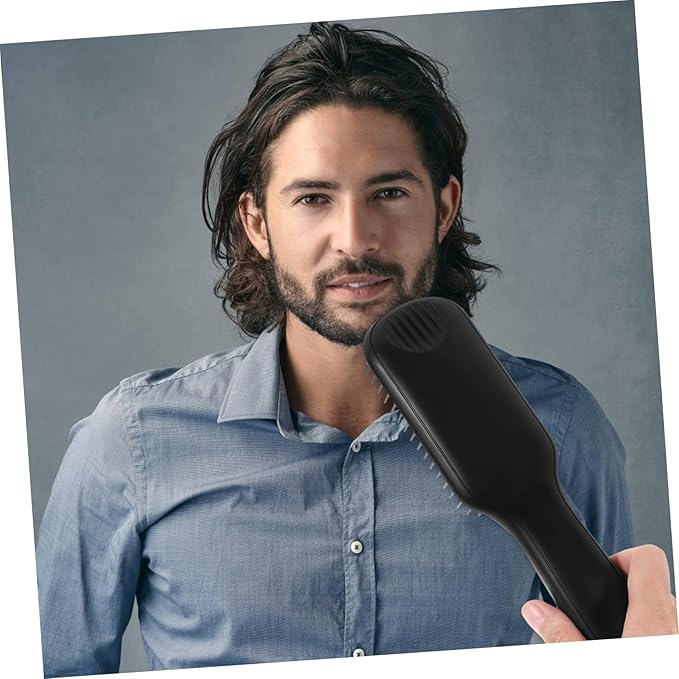 Mikinona Straightening Brush for Men Multi Functional Beard and Hair Styler with Temperature Settings Technology Safe Heating Tool for Smooth and Shiny
