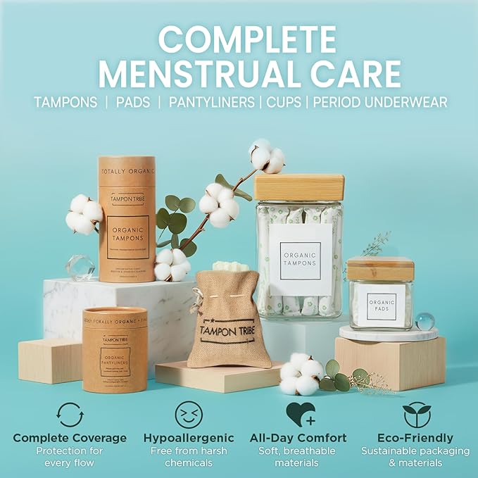 Organic Cotton Tampons &amp Pads Feminine Care Bundle