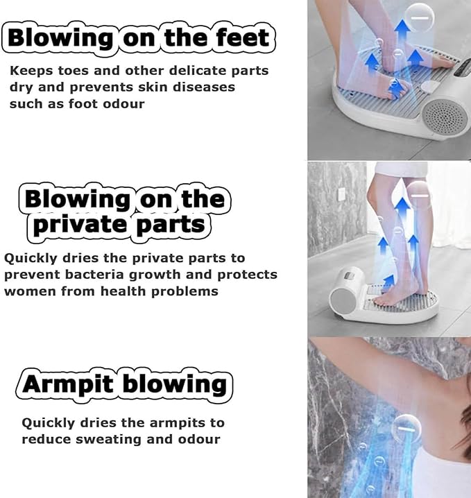 3-in-1 Body Dryer Machine1350W Air ShowerNegative Ions Body Heater Blow DryerBuilt-in Cooling and Heating Adjustable Speed Waterproof