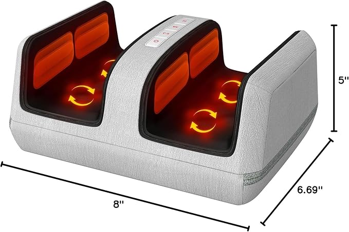 SLOTHMORE Shiatsu Foot &amp Calf Massager with Compression &amp Heating Deep Tissue Kneading Improves Circulation Helps Plantar Fasciitis for Foot Calf Arms Fit Up to Size 14
