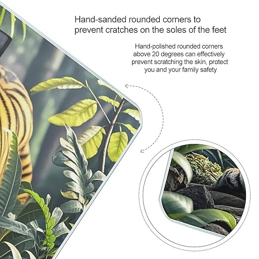 Tiger in Jungle Scale for Body Weight Smart Scales Digital Bathroom Scale High Precision Weighing Scales with Large Display Weighing Machine for People