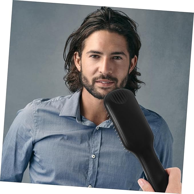 Beaupretty Electric Beard Straightening Brush Temperature Settings for Men Hair and Beard Styling Multi-Functional Heated Comb for Smooth Sleek Results