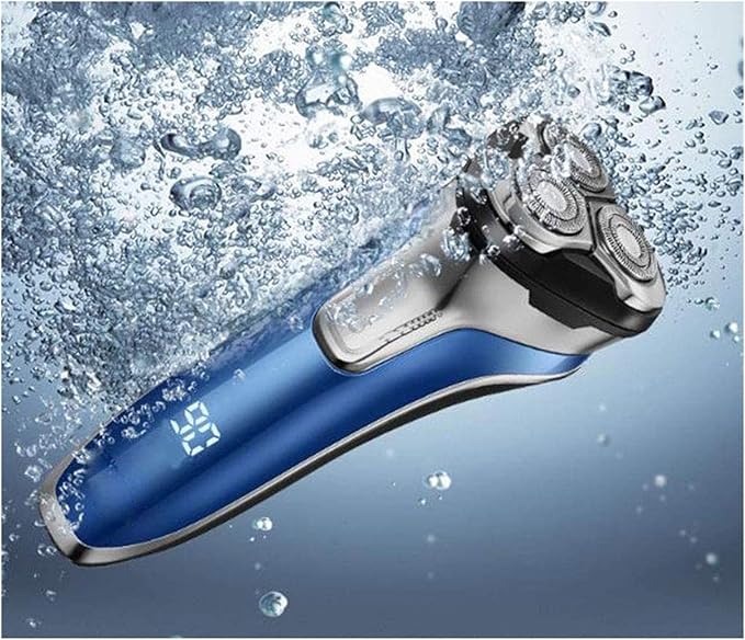 Electric Razor Rechargeable Electric Shaver 100% Waterproof Wet &amp Dry Rotary Shavers for Men Electric Shaving Razors with Pop-up Trimmer LED Display