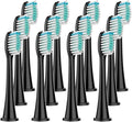 8/12/16PCS Replacement Toothbrush Brush HeadsCompatible for Phili Electric Handles(12pcs Black)