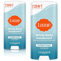 Lume Whole Body Deodorant - Invisible Cream Stick - 72 Hour Odor Control - Aluminum Free Baking Soda Free Skin Safe - 2.2 Ounce (Pack of 2) (Unscented)