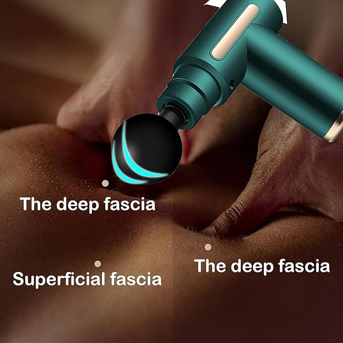 Mini Massage Gun Deep Tissue Muscle Massager for Back Pain Relief Small Massage Gun Travel Massager Handheld Quiet Percussion Massager Portable (Gray)