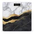 Smart Scale for Body Weight Digital Bathroom Weighing Scale Energy Saving Scale Gold Black and White Marble