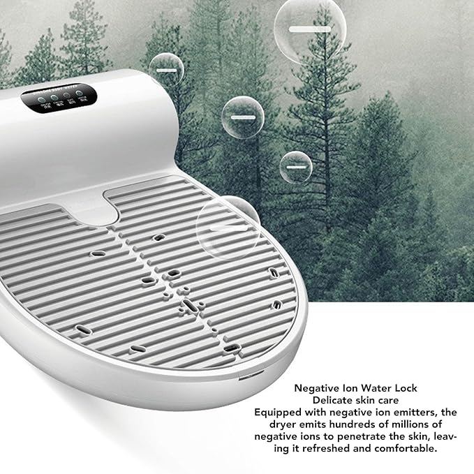 Full Body Dryer for Shower 1350W Negative Ions Body Heater Blow Dryer Foot Touch Control Body Hair Dryer with Warm and Cool Wind Whole Body Care Dryer for Bathroom Home Hotel