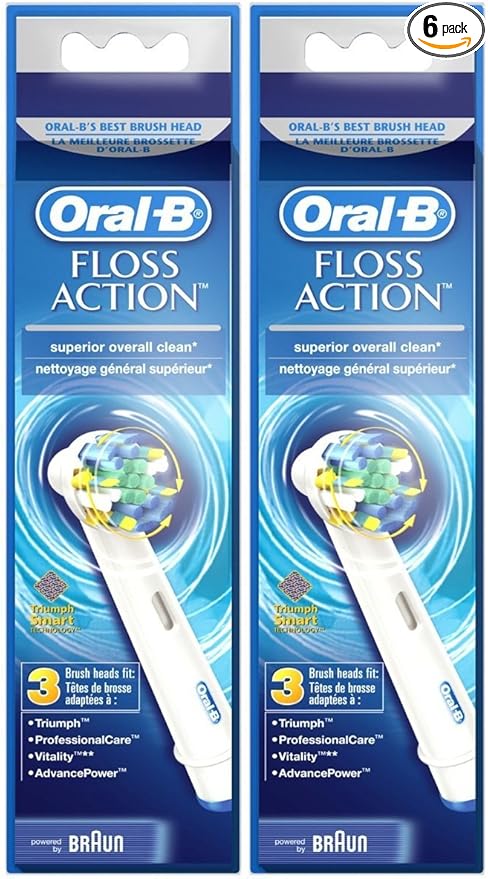 Oral B FlossAction Electric Toothbrush Replacement Brush Heads - 3 ct - 2 pk