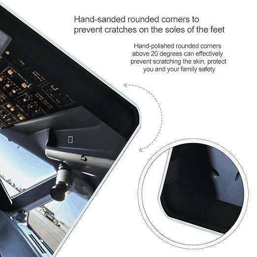 Airplane Cockpit Weight Scale Digital Electronic Scales Bathroom Scale Larg LCD Backlight Display High Precision MeasurementsTempered Glass