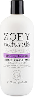 Zoey Naturals - Soothing Lavender Bubble Bath for Kids &amp Babies Tear-Free Moisturizing Toddler Soap with Aloe &amp Avocado Oil for Calm Experience - Made in USA 17 oz