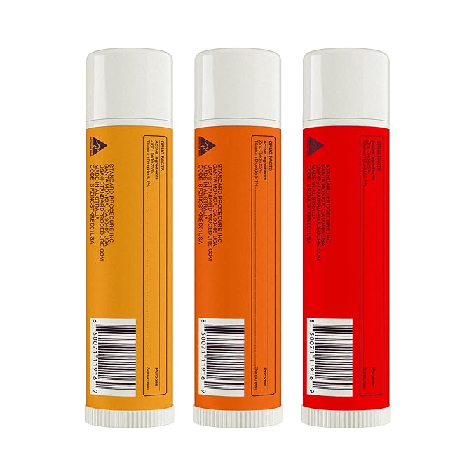 Standard Procedure - Zinc Sunscreen Sticks - SPF 50+ Tinted Sunscreen Sticks Available in Yellow Orange &amp Red - Zinc Sunscreen Sticks Made w/Naturally Derived Zinc - Australian Sunscreen