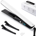 2 in 1 Professional Hair Straightener &amp Curler Titanium Plates with Cool Air Fan 3 Temp Settings (355℉-450℉) Negative Ion for Curly/Thick Hair Essential Oil Diffuser Clips &amp Aromatherapy