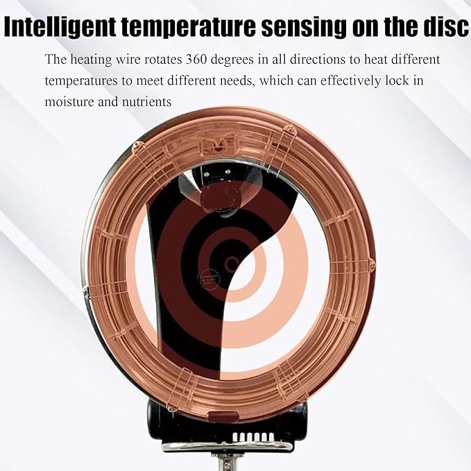 Hair Color ProcessorProfessiona Orbiting Infrared Hair Dryer Freestanding Rotating 3-in-1 Salon Hair Dryer Adjustable Standing with Rolling Base