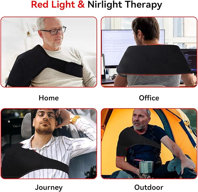 Megelin LED Red Infrared Light Therapy Belt for Shoulder