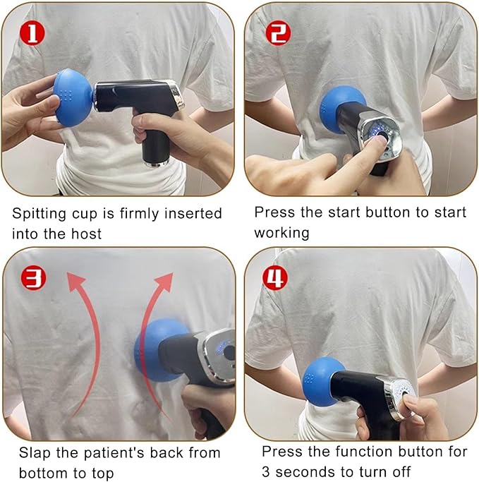 Electric Drum Press and Sputum slapping DeviceSilicone Palm Chest Percussion CupChest Physical Aid Therapy CupChest Physical Therapy Aids(CPT)Mucus Removal Device