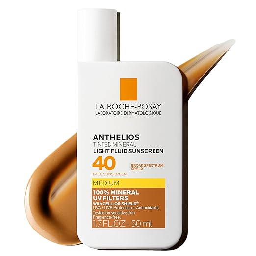La Roche-Posay Anthelios Sunscreen SPF 40 Ultra-Light Fluid Broad Spectrum SPF 40 Face Sunscreen with Titanium Dioxide Mineral Lightweight &amp Fast-Absorbing Oil-Free Matte Finish