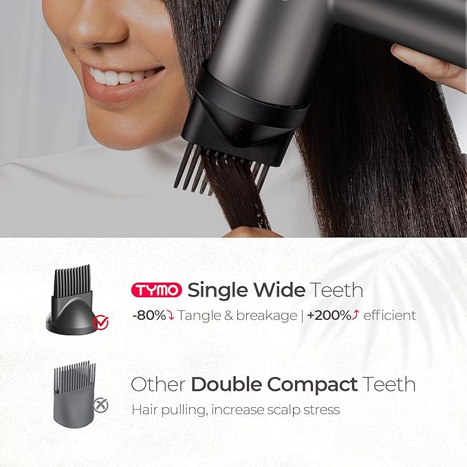 TYMO AIRHYPE Lite Hair Dryer with 3 Attachment