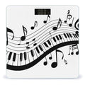 Women's Digital Bathroom Weighing Scale Automatic Switch Energy Saving Scale Smart Scale for Body Weight Black White Piano Keys Musical Notes
