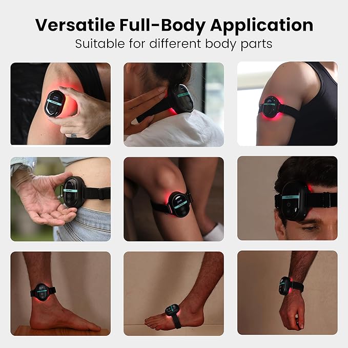 Red Light Therapy Module PRUNGO 650nm red Light and 850nm Infrared Polarized Light Device to relieves The Pain for Wrists Ankles Knees and Other Joints or Muscle Areas of The Body