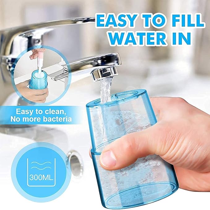 Cordless Water Flosser300ML Water Tank Dental Oral Irrigator with 3 ModesIPX 7 Waterproof for Home and Travel