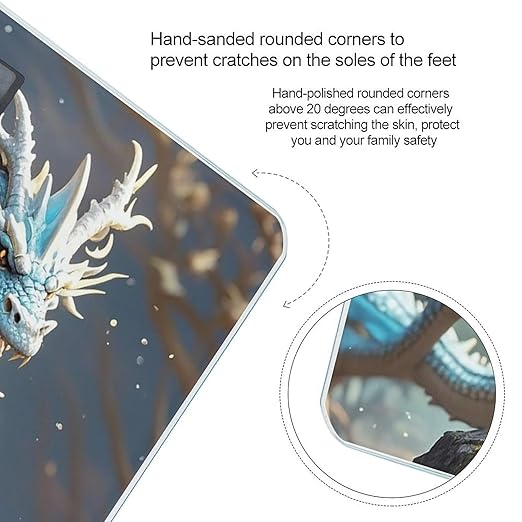 Fantasy Style Dragon Bathroom Scale for Body Weight Bathroom Weighing Scales with Back Lit LED Display Sturdy Tempered Glass Body Weight Bathroom Scale 400lb Weighing