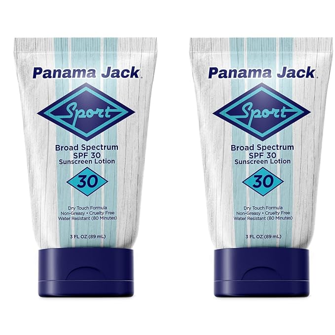 Panama Jack Sport Sunscreen Lotion - SPF 30 Broad Spectrum UVA/UVB Protection Non-Greasy PABA Paraben Gluten &amp Cruelty Free 3 FL OZ (Pack of 12)
