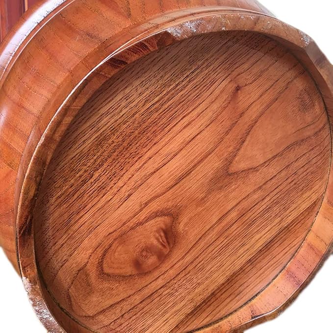 Foot Tub Wooden Foot Basin Foot Bath Barrel Fir Foot Barrel Thickened Ear Design Suitable For Families Massage Rooms Hotels Etc.40x27x32cm foot Bath Wooden Bucket Foot Spa Household Wash Ba