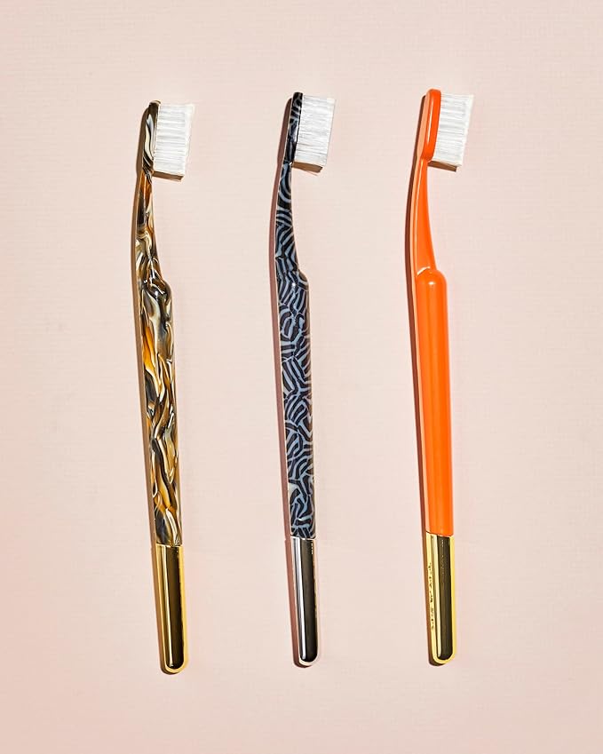 TRASK The Better Brush - Luxury Soft Bristle Dentist Designed Manual Toothbrush for Adults Shadowdance