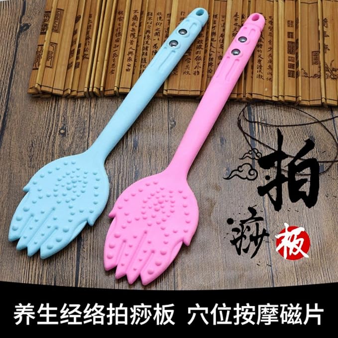 刮痧板 Gua Sha Facial Tools for Face &amp BodyPVC 经络拍痧板 Extendable Back Scratcher按摩拍养生拍打棒手掌拍 HomeOffice Body Electric Massagers
