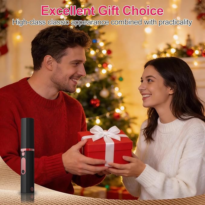 Portable Hair Straightener and Curler 2 in 1 Cordless Flat Iron Mini Cordless Hair Straightener with USB Charging Ceramic Curling Iron Cordless for Travel for Thin Hair Bangs &amp Edges Black