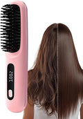 Cordless Hair Straightener Brush | Cordless Thermal Straightener Comb | Portable Electric Flat Straightener for Home Styling Travel and Salon Women and