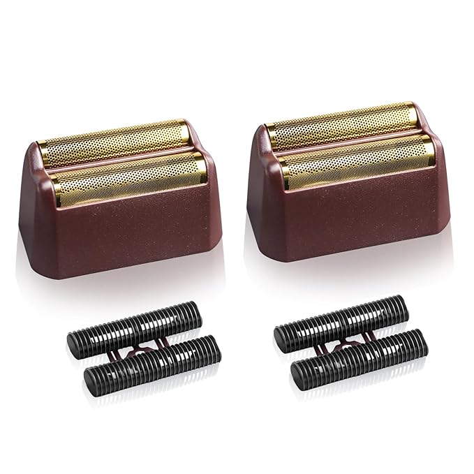 2 Pack Professional 5 Star Series Finale Shaver Replacement Foil and Cutter Bar Assembly Compatible with wahl Shaver Foil 7031-100 7043-100 Super Close Shaving Replacement HeadsRed