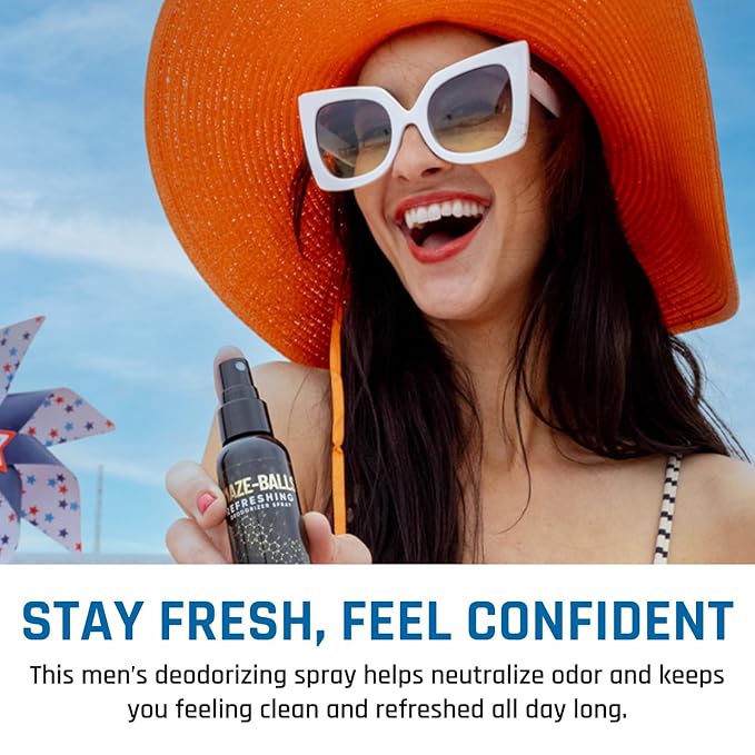 Derm Dude Below-the-Belt Deodorant Bundle | Happy Sack Anti-Chafing Cream 2oz + Amaze Ball Deodorant Spray 2oz | Groin &amp Sack Odor Control Sweat Protection Talc-Free Aluminum-Free with DeoPlex