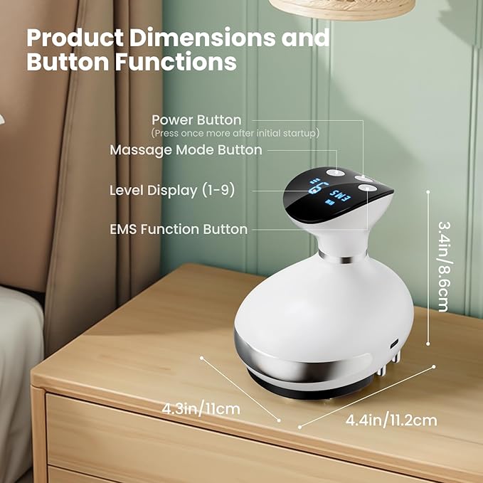 Electric 2-in-1 Body Massager for Relaxation Smooth Edge Glide Massage &amp Comfort Suction with Heat for Legs Arms &amp Abdomen Home Wellness Tool White