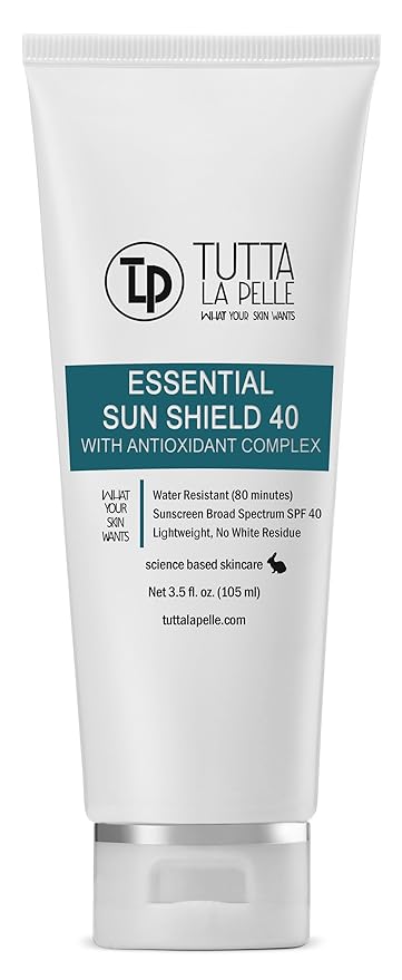 Zinc Oxide Sunscreen SPF 40 - Broad Spectrum UVA/UVB Protection - Water resistant (Up to 80 minutes) - Sunblock - Fragrance-free Lightweight - Vitamin C Antioxidant - 3.5oz