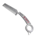 Titanium Comb with Fidget Ring EDC Grooming Tool for Men Mustache Comb Can DIY Tritium Tubes(Not included)