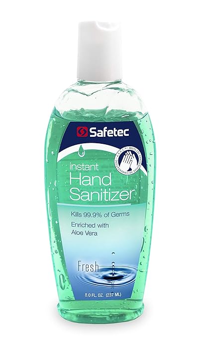 Safetec Hand Sanitizer Fresh Scent 8 oz. squeeze bottle (24 bottles/case)