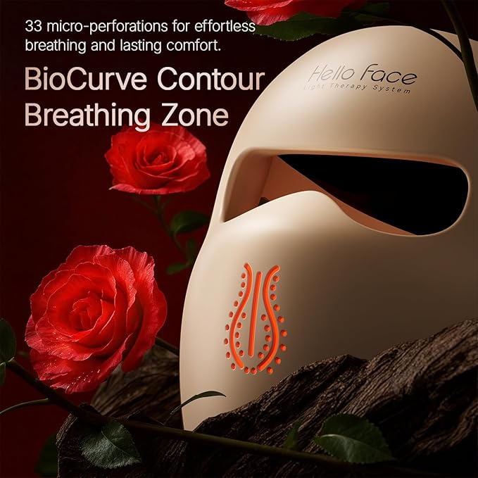 4D Red Light Therapy Mask 311 LEDs 850nm Infrared Long Light Waves Led Face Mask Light Therapy for Cordless Photons Tech Silicone Skin Improvement for Women with Rechargeable Remote
