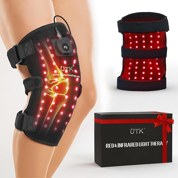 UTK Red Light Therapy for Knee and Elbow Infrared Light and Red Light Deeply Pain Relief Stiffness 10-60 min Auto Shut Off Portable Infrared Device Gift for Athletes and Active Lifestyles
