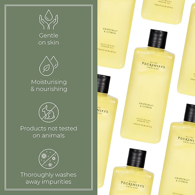 Pecksniff's Grapefruit &amp Citron Moisturizing Shower Gel | 750ml / 25.36 Fl Oz