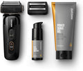 MANSCAPED® The Chairman™ PRO Package - Men’s Electric Face Shaver with Two Interchangeable Blades SkinSafe® Four-Blade Foil &amp Stubble Trimmer Power Shave Gel Face Shave Soother Aftershave