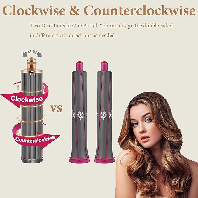 40MM 2 in 1 Curling Styler Irons Attachment for Dyson Airwrap Supersonic Hair Dryer HD01 HD02 HD03 HD04 HD08 Automatic Curling Barrels Curl Hair Styler Tool Gold