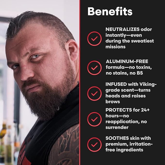 The Beast Line Deodorant - Marauders Natural Deodorant for Men - Ragnarok Rising Eddie Hall Beast Line - Signature Edition - Aluminum Free