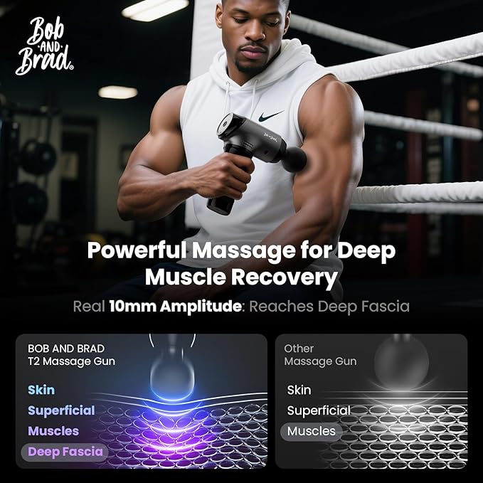 BOB AND BRAD D5 Pro Plus Massage Gun with Heat and T2 Massage Gun