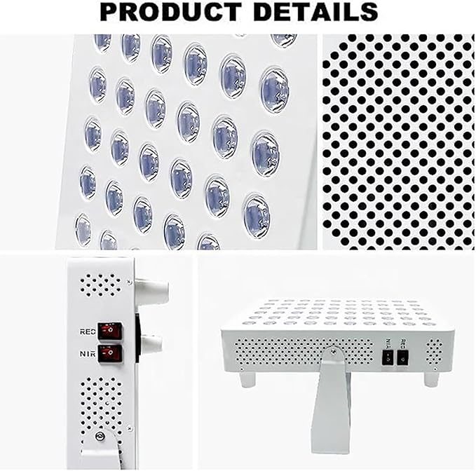 GOURIXIN Red Light Therapy at Home for Face Body 5 Wavelengths 630nm 660nm 810nm 830nm 850nm Clinical Grade Near Infrared Light Device Therapy Panel with Stand
