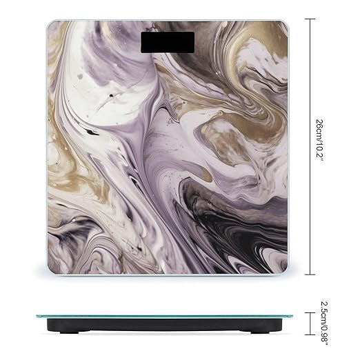 Marble Texture Smart Scale for Body Weight Accurate Bathroom Scale with LED Display Digital Weight Scales Weighing Machine High Precision Scales for Bath Home