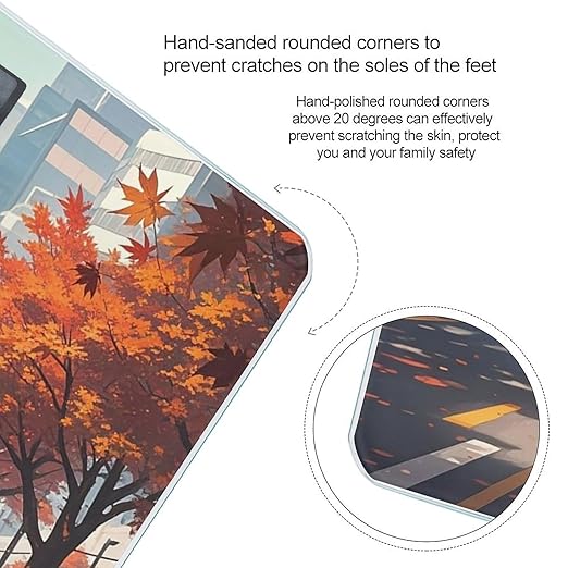 Red Maples on The Roadside Bathroom Scale for Body Weight Bathroom Weighing Scales with Back Lit LED Display Sturdy Tempered Glass Body Weight Bathroom Scale 400lb Weighing